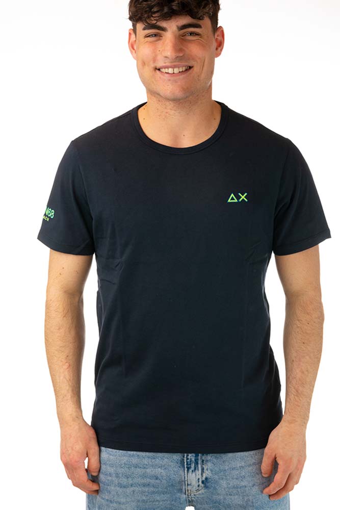 MAGLIA T-SHIRT UOMO BLU T34140 07NAVY SUN 68